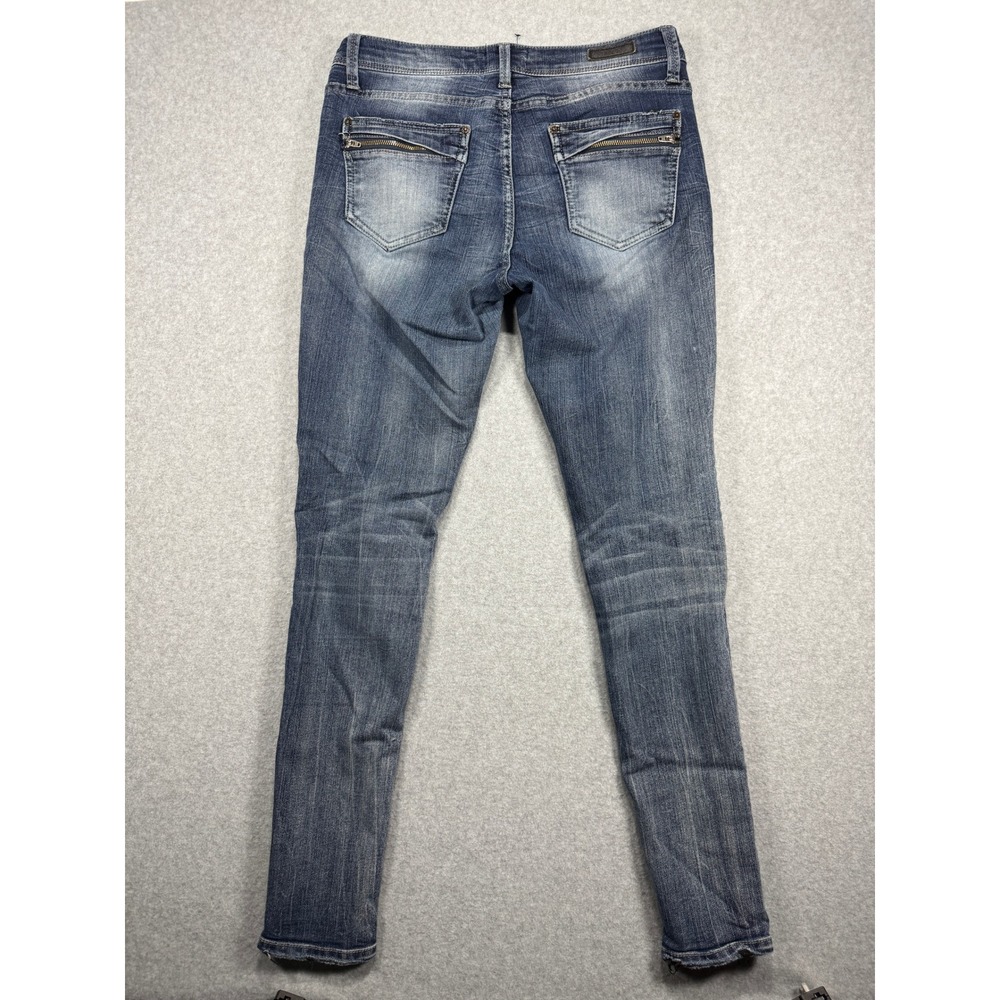 Buckle Black Fit No. 53 Skinny Jeans Womens 28x32 Distressed Blue Denim BBW5501 - Picture 10 of 11